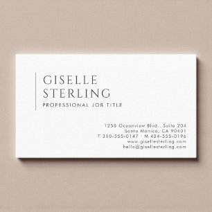 Tarjeta De Visita Simple Moderno Profesional