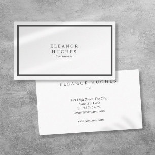 Tarjeta De Visita Simple Moderno Profesional Negro Y Blanco