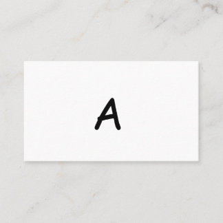 Tarjeta De Visita simple monograma minimalista moderno elegante blan