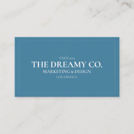 Tarjeta de visita simple Navy Blue Vintage