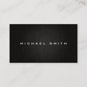Tarjeta De Visita Simple negro moderno elegante llano profesional