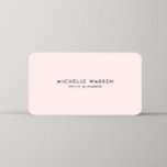 Tarjeta de visita simple para bloguero rosa<br><div class="desc">Tarjeta de visita simple y elegante con un tratamiento de tipo minimalista para su nombre o nombre comercial. Diseñado para ser ultra moda, sencillo y limpio para ayudar con facilidad con tu marca! Puede añadir su propio logotipo a los diseños o conservarlo tal cual. Diseño para 1201AM Design Studio |...</div>