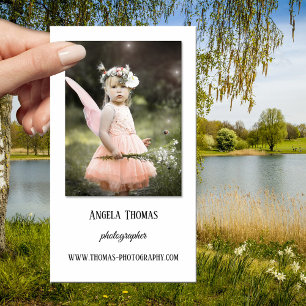Tarjeta de visita simple para fotógrafos de fotos