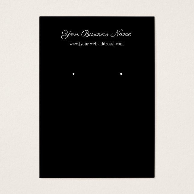 Tarjeta de visita simple para Personalizado negro (Frente)