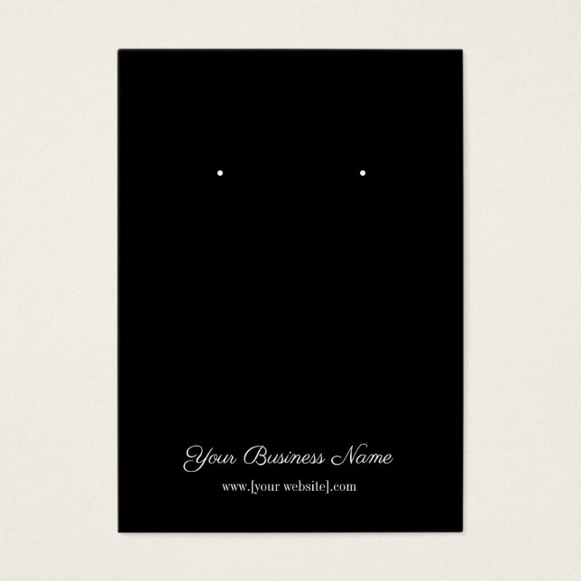 Tarjeta de visita simple para Personalizado negro (Frente)