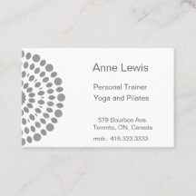 Tarjeta de visita simple para pilates o profesores