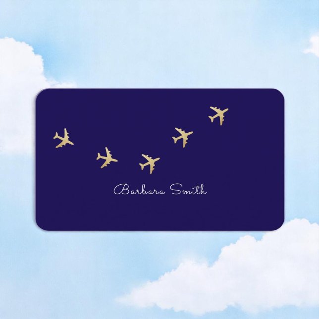Tarjeta de visita simple para un agente de viajes  (Subido por el creador)