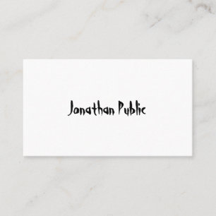 Tarjeta De Visita Simple profesional del diseño artístico moderno