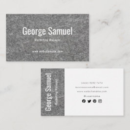 Tarjeta De Visita Simple Profesional Elegante Nombre de Empleado Tít