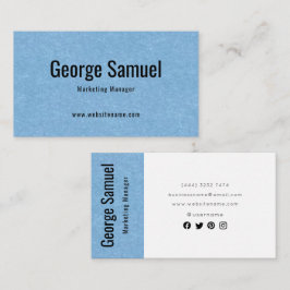 Tarjeta De Visita Simple Profesional Elegante Nombre de Empleado Tít