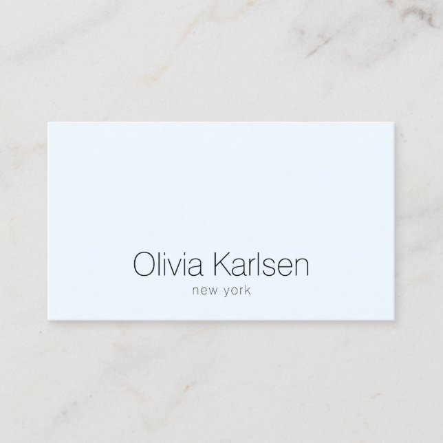 Tarjeta De Visita Simple Profesional Light Blue Modern (Anverso)