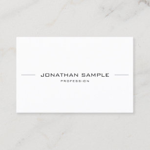 Tarjeta De Visita Simple profesional moderno minimalista de moda