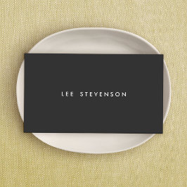 Tarjeta De Visita Simple profesional moderno negro