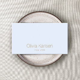 Tarjeta De Visita Simple Profesional Moderno Pastel Azul