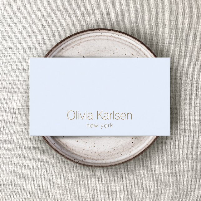 Tarjeta De Visita Simple Profesional Moderno Pastel Azul (Subido por el creador)