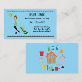 Tarjeta De Visita Simple Professional House Cleaning Business Cards
