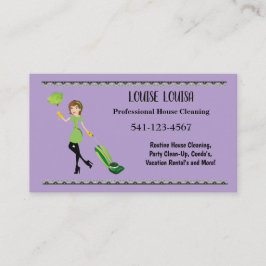 Tarjeta De Visita Simple Professional House Cleaning Business Cards