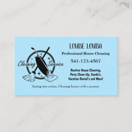 Tarjeta De Visita Simple Professional House Cleaning Business Cards