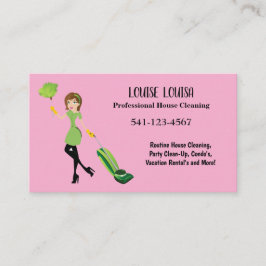Tarjeta De Visita Simple Professional House Cleaning Business Cards