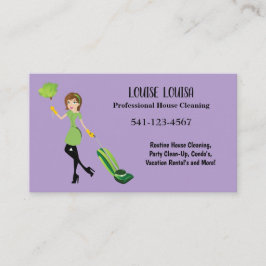 Tarjeta De Visita Simple Professional House Cleaning Business Cards