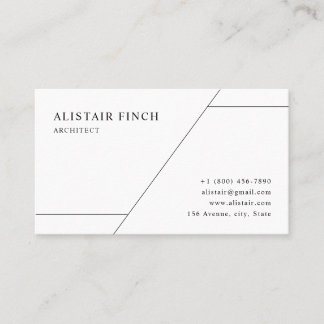 Tarjeta De Visita Simple Professional Minimalist Card Design
