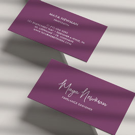 TARJETA DE VISITA SIMPLE PURPLE SIGNATIONAL NAME PROFESSIONAL