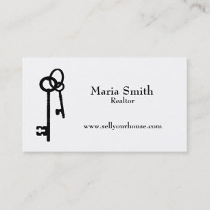 Tarjeta de visita simple Realtor Moderno de Person