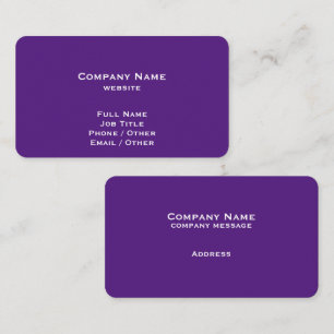 Tarjeta de visita simple Royal Purple