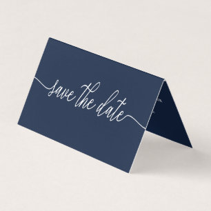 Tarjeta De Visita Simple Script Photo Save the Date Card