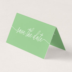 Tarjeta De Visita Simple Script Photo Save the Date Card