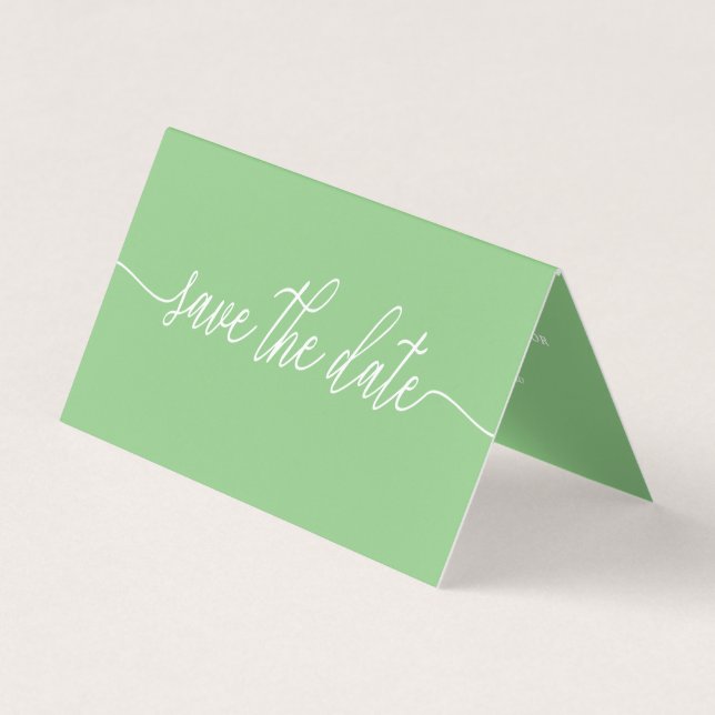 Tarjeta De Visita Simple Script Photo Save the Date Card (Anverso)