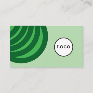 Tarjeta De Visita Simple Soft Green Black Stylish Business Card