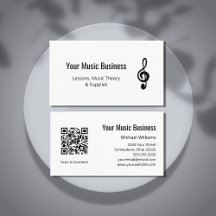 Simple Treble Clef código QR Lecciones de música