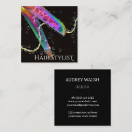 Tarjeta de visita simple y cuadrada moderna