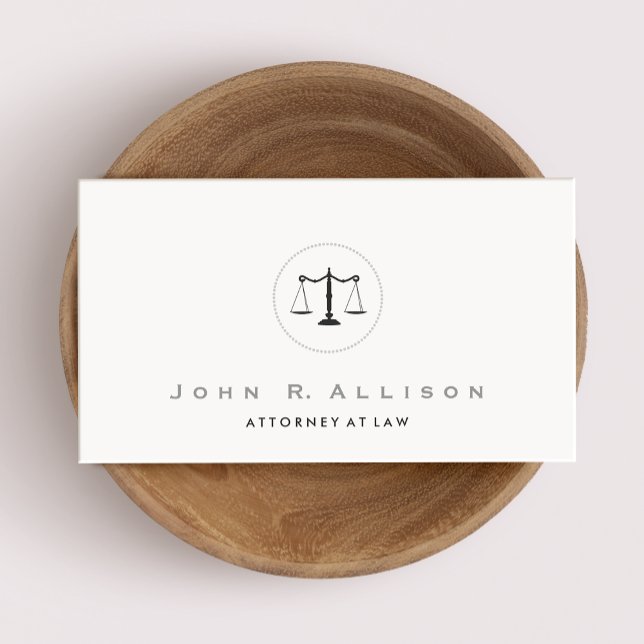 Tarjeta de visita simple y elegante para abogado (Subido por el creador)
