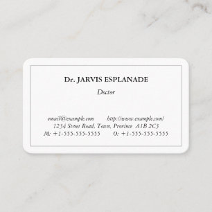 Tarjeta de visita simple y especializada en atenci