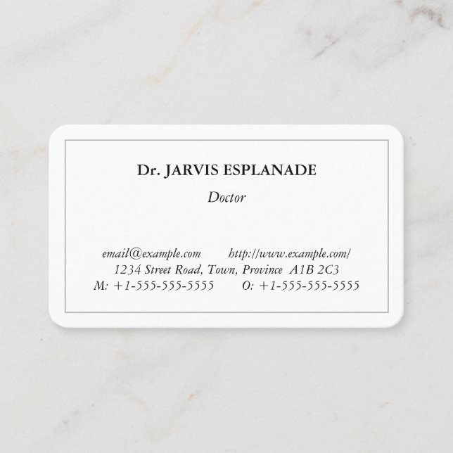 Tarjeta de visita simple y especializada en atenci (Anverso)