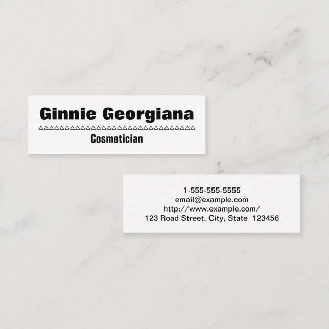 Tarjeta de visita simple y intrépida del (Anverso / Reverso)