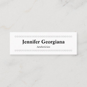 Tarjeta de visita simple y limpia del estético