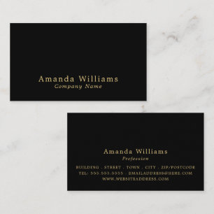 Tarjeta De Visita Simple y Minimalista