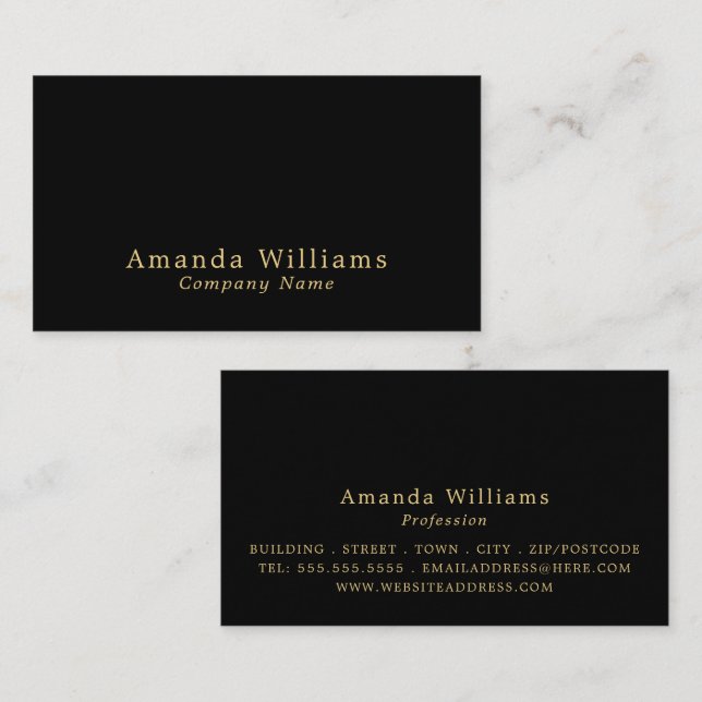 Tarjeta De Visita Simple y Minimalista (Anverso / Reverso)
