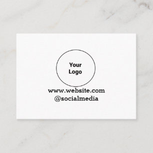 Tarjeta De Visita Simple y minimalista logotipo personalizado elegan