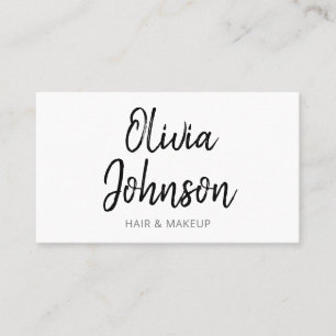 Tarjeta de visita simple y moderna a mano