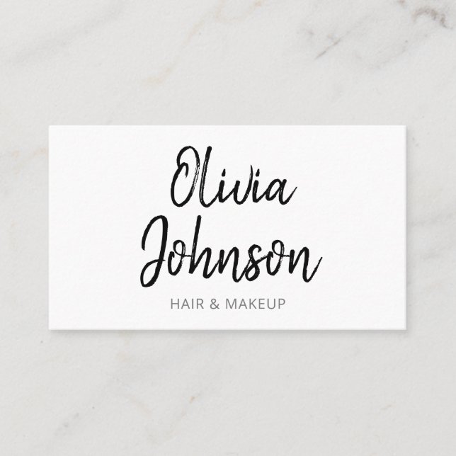 Tarjeta de visita simple y moderna a mano (Anverso)