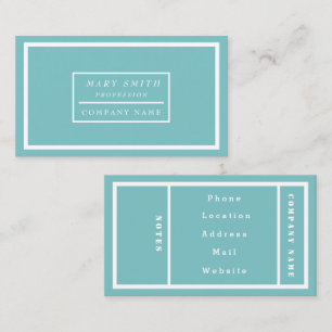 Tarjeta De Visita Simple y moderno cielo acuático