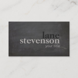 Tarjeta De Visita Simple y moderno negrita tipografía Rustic Black