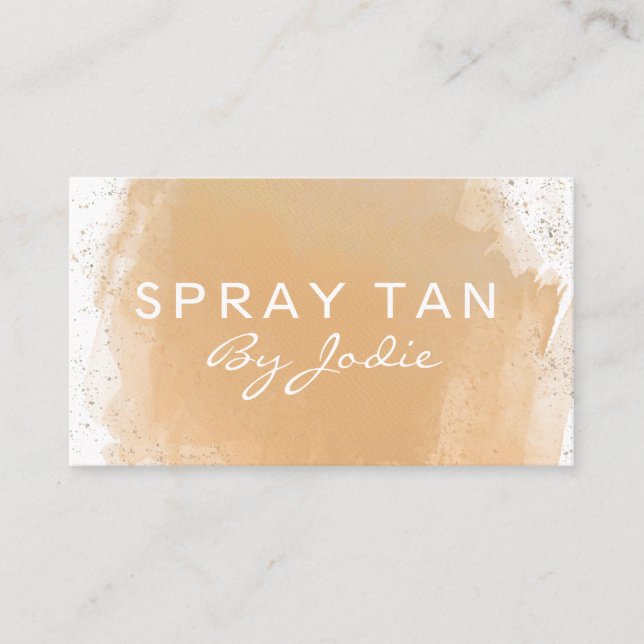 Tarjeta De Visita Simple y moderno Spray Tan móvil (Anverso)