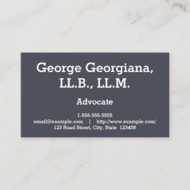 Tarjeta de visita simple y profesional del abogado