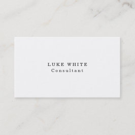 Tarjeta De Visita Simple y sencillo profesional blanco clásico creat