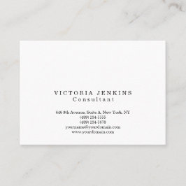 Tarjeta De Visita Simple y sencillo profesional de moda blanco creat